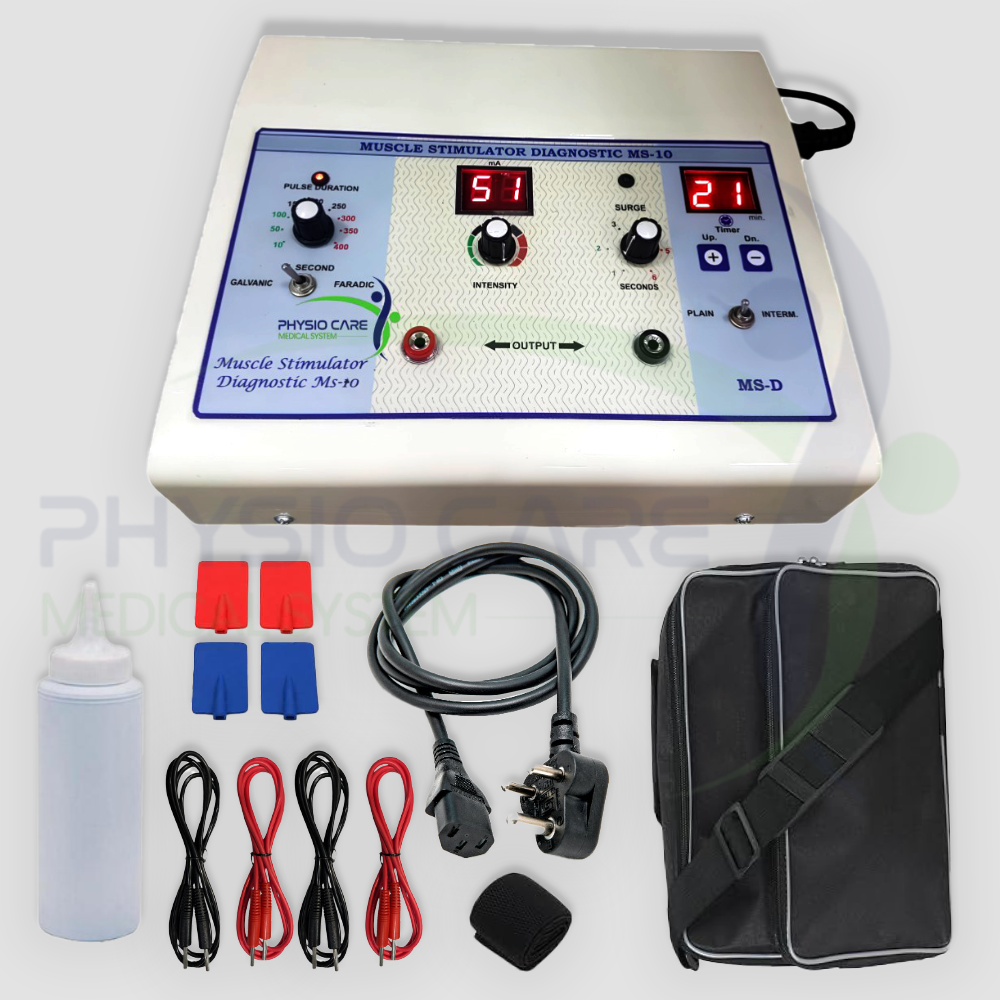 Muscle Stimulator Diagnostic MS-10 – 2 Channel | Professional Muscle Stimulator for Physiotherapy & Rehabilitation