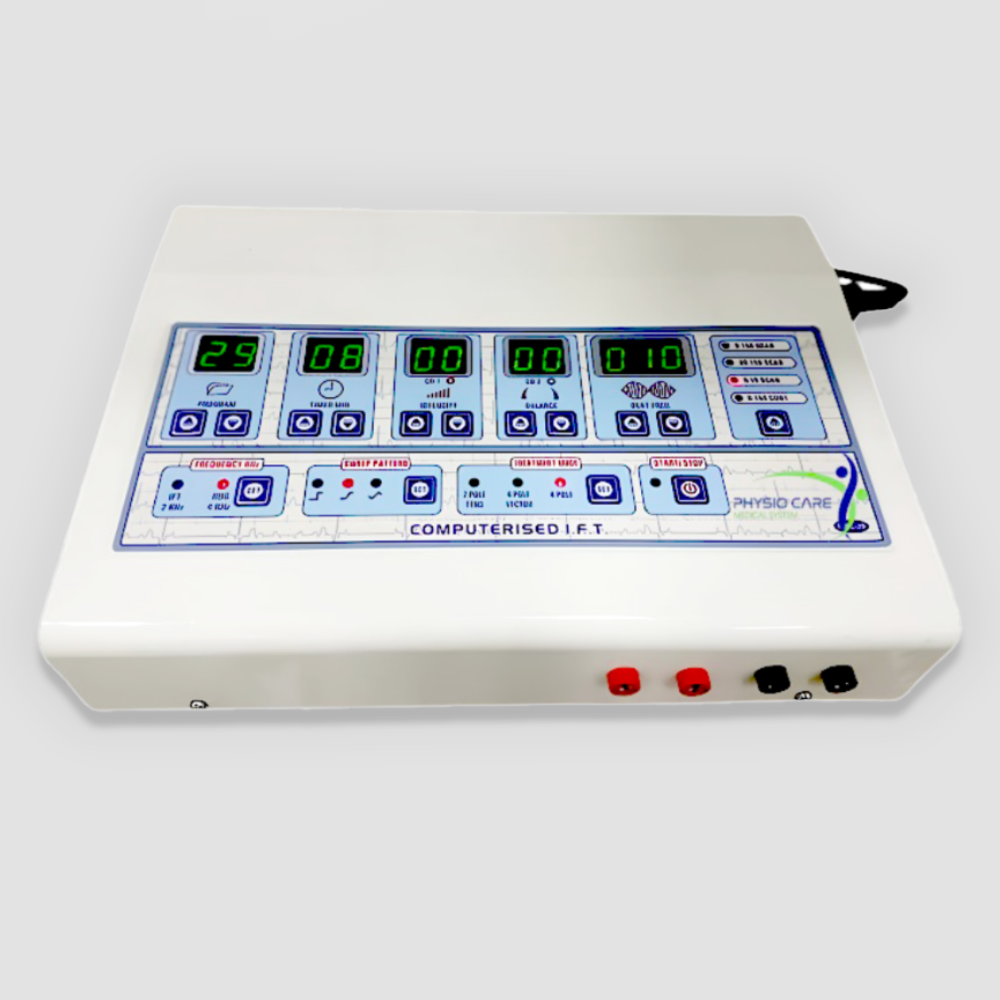 IFT 29 Program Physiotherapy Machine – Digital Interferential Therapy Unit with 1 Year Warranty | Physiocare