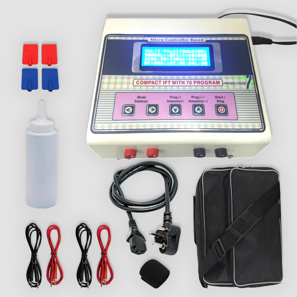 IFT 70 Program Physiotherapy Machine – Digital Interferential Therapy (IFT) Unit with 1 Year Warranty | Physiocare