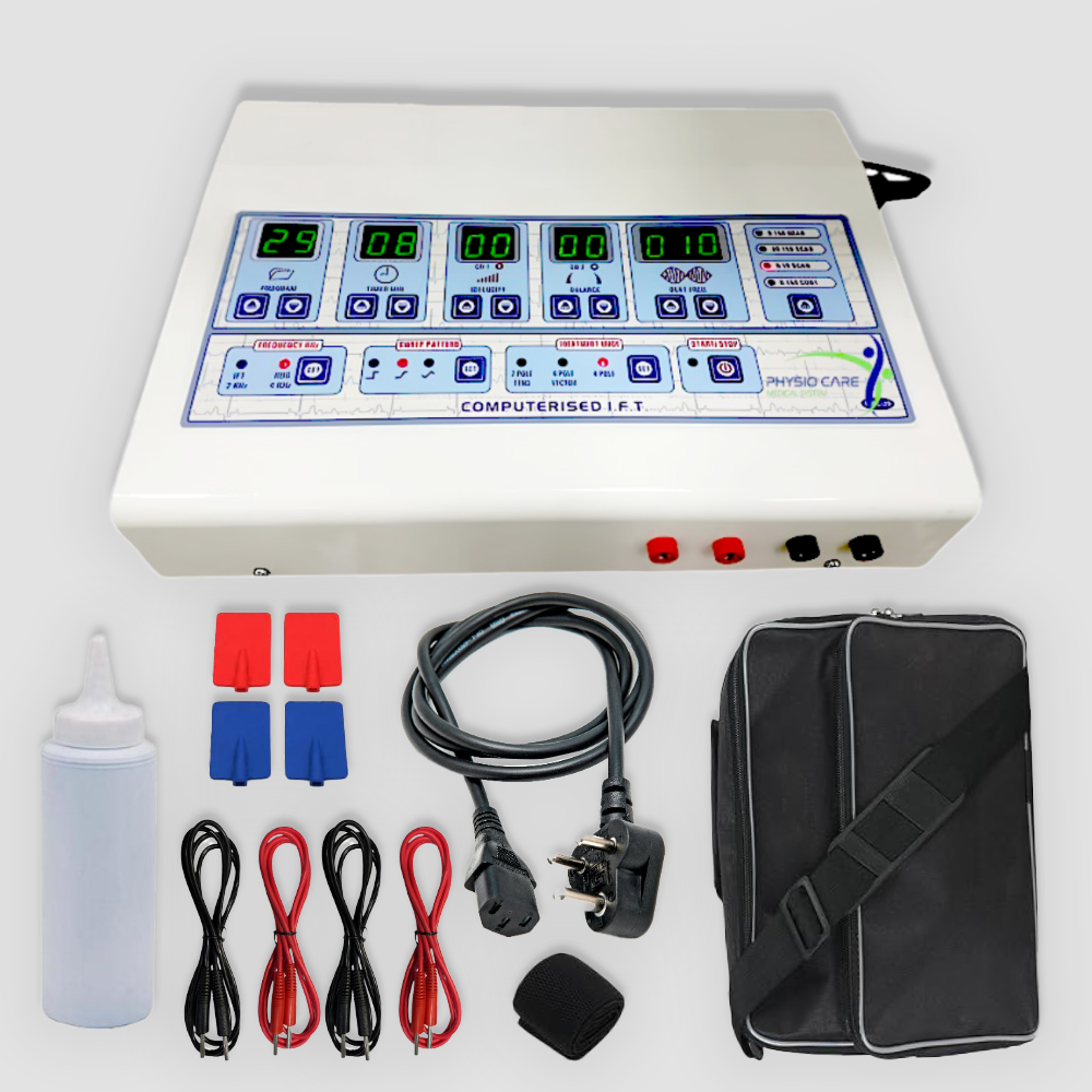 IFT 29 Program Physiotherapy Machine – Digital Interferential Therapy Unit with 1 Year Warranty | Physiocare
